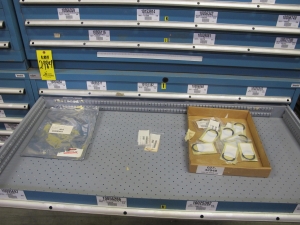 LISTA HEAVY DUTY 9-DRAWER PARTS CABINET W/ CONTENTS (W-50) LOADING & HANDLING FEE $25-